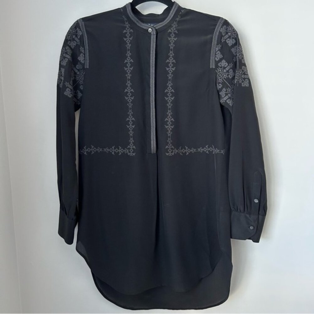 Madewell Silk Ballad Tunic Shirt Top - Picture 2 of 7